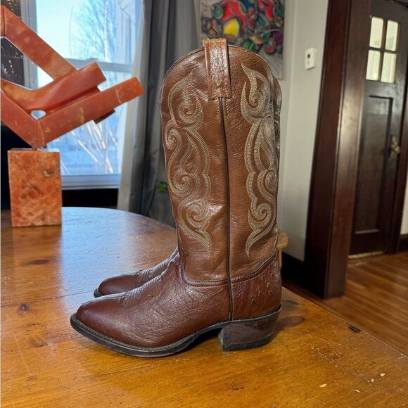 Tony Lama Cowboy Boots Sz 7 D CB 2294 White Label El Paso USA - Picture 1 of 8